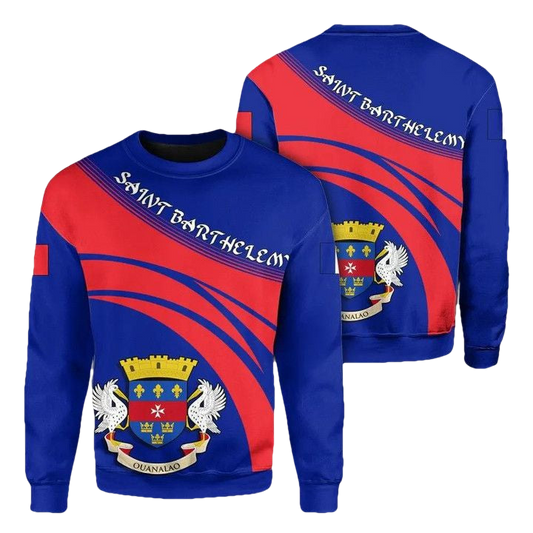 Saint Barthelemy Coat Of Arms Sweater Cricket Style J5W ? Usalast