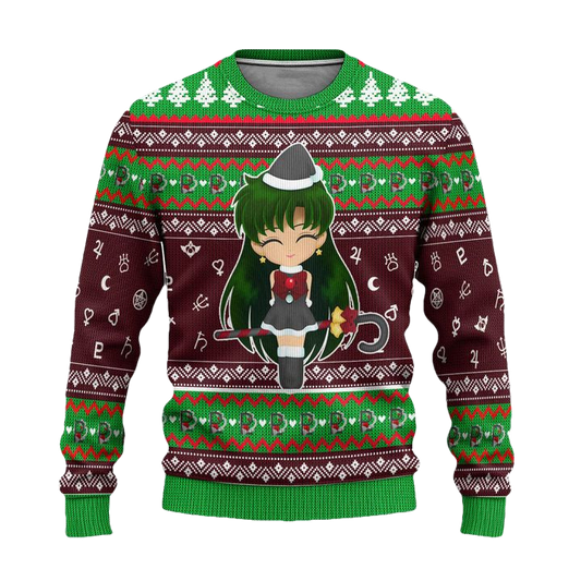 Sailor Pluto Ugly Christmas Sweater Sailor Moon Anime Xmas Gift ? Usalast