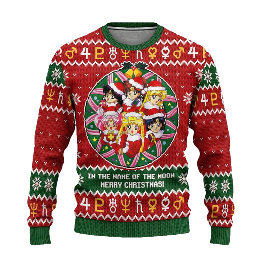 Sailor Guardians Anime Ugly Christmas Sweater Sailor Moon Xmas Gift ? Usalast