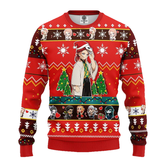 Sabito Demon Slayer Anime Ugly Christmas Sweater Red 1- Amazing Gift Idea Thanksgiving Gift ? Usalast