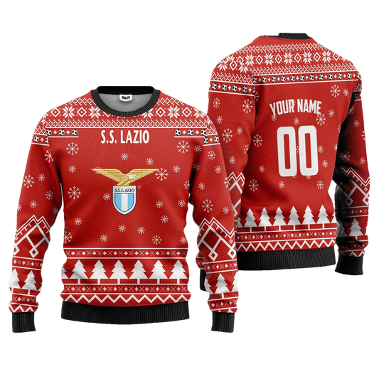 S.S. Lazio Personalized Ugly Christmas Sweater Red Version ? Usalast