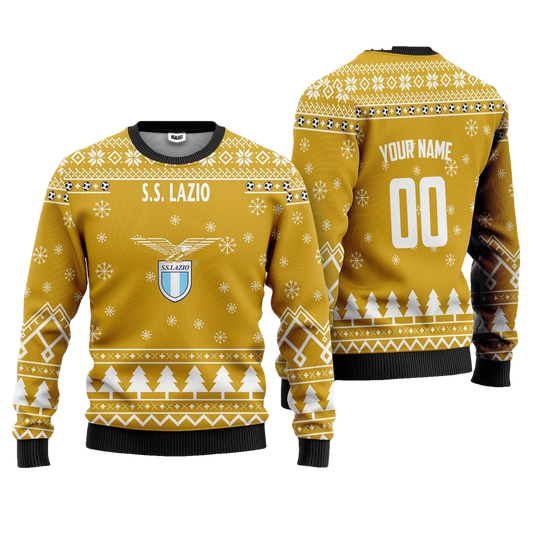 S.S. Lazio Personalized Ugly Christmas Sweater Gold Version ? Usalast