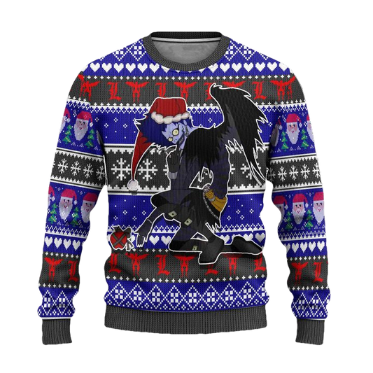 Ryuk Anime Ugly Christmas Sweater Custom Death Note Xmas Gift ? Usalast
