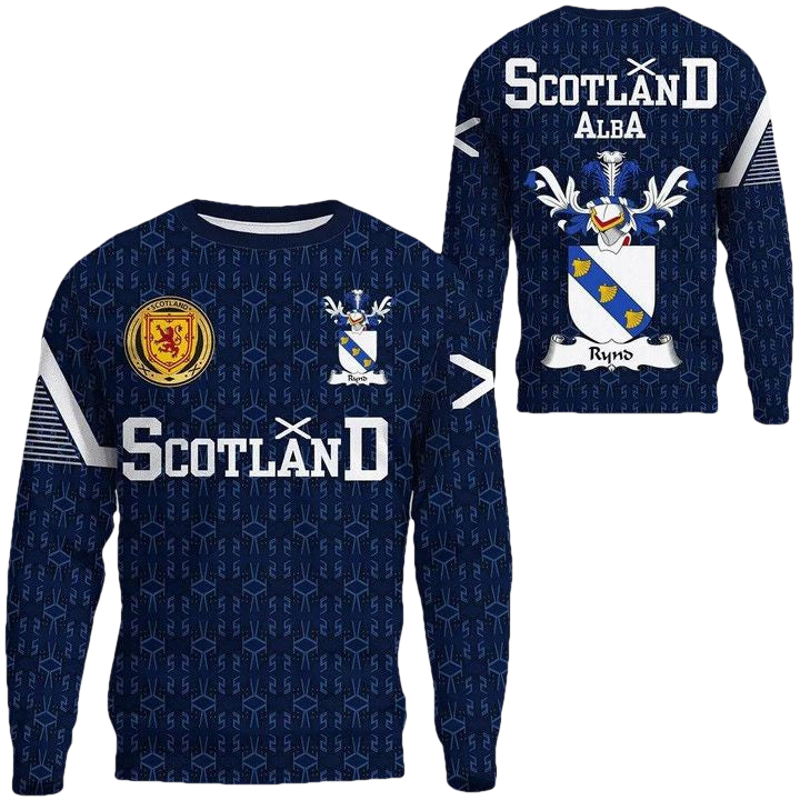 Rynd Family Crest Sweater Scottish Home ? 1991 Style A7 ? Usalast