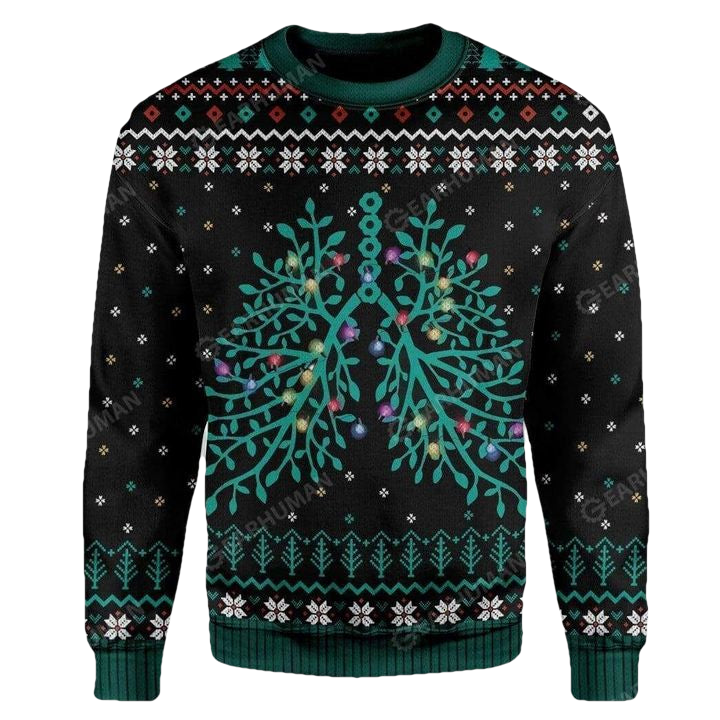 Respiratory Christmas Lights Custom Apparel Unisex 3D Sweater ? Usalast