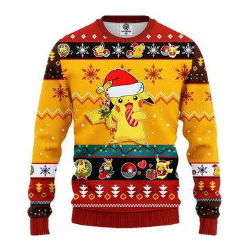 Pikachu Pokemon Ugly Christmas Sweater Yellow 3 Amazing Gift Idea Thanksgiving Gift ? Usalast