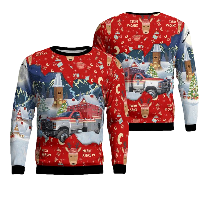Pecos Reeves County Texas Reeves County ESD Christmas Sweater 3D ? Usalast