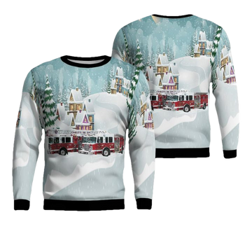 North Carolina Charlotte Fire Department Christmas Sweater 3D ? Usalast