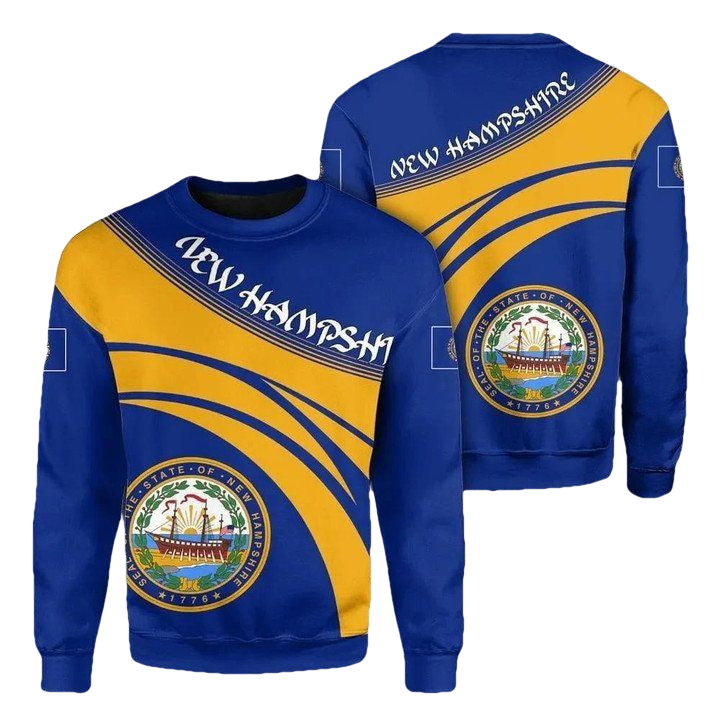 New Hampshire Coat Of Arms Sweater Cricket Style J5W ? Usalast