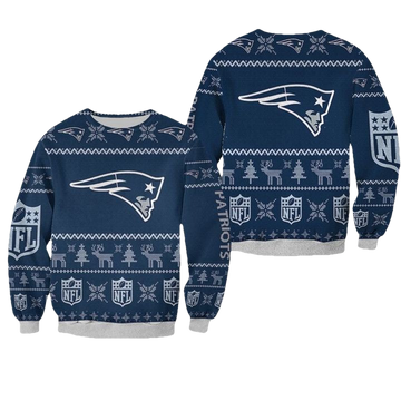 New England Patriots Nfl Ugly Sweater Christmas 3D Sweater ? Usalast