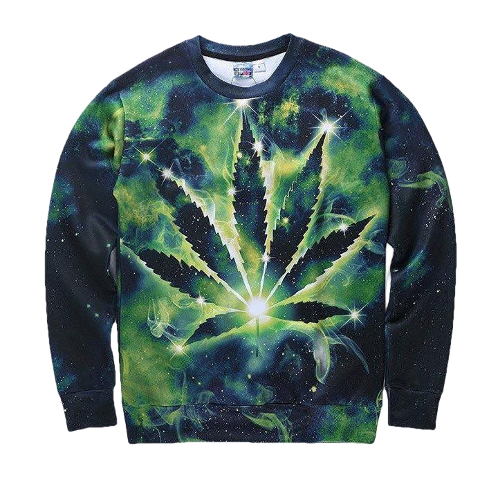 New Arrivals Men Women 3D Sweater Space Galaxy Hoodies Digital Print Green Leaves Autumn Winter Thin Tops Sh4577 ? Usalast