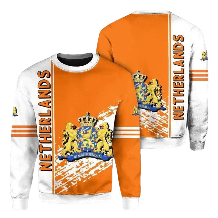Netherlands Coat Of Arms Sweater Quarter Style J7 ? Usalast