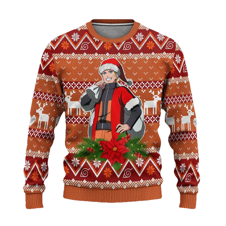 Naruto Uzumaki Ugly Christmas Sweater Custom Naruto Anime Xmas Gift ? Usalast