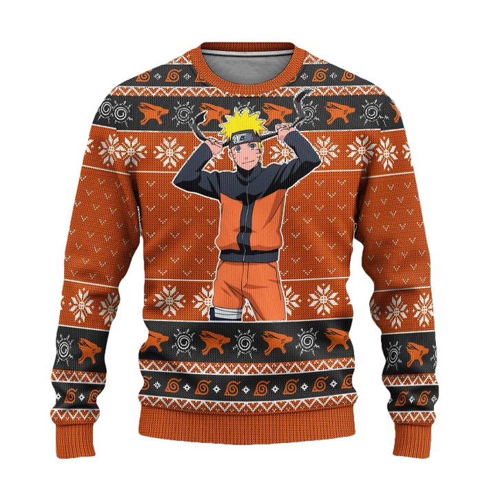 Naruto Uzumaki Anime Ugly Christmas Sweater Naruto Shippuden Xmas Gift ? Usalast