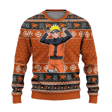 Naruto Uzumaki Anime Ugly Christmas Sweater Naruto Shippuden Xmas Gift ? Usalast