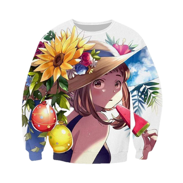 My Hero Academia Sweater ? Ochako With Sunflowers Sweater Sh9620 ? Usalast