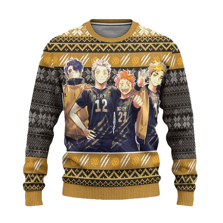 MSBY Black Jackal Ugly Christmas Sweater Haikyuu Anime Xmas Gift ? Usalast