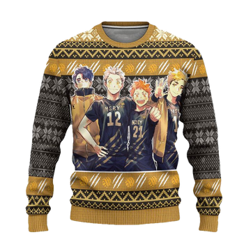 MSBY Black Jackal Ugly Christmas Sweater Haikyuu Anime Xmas Gift ? Usalast