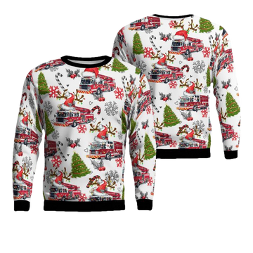 Morrisville North Carolina Morrisville Fire-Rescue Department Christmas Sweater 3D ? Usalast