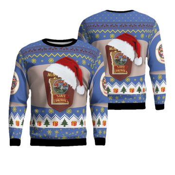 Minnesota State Patrol Christmas AOP Sweater ? Usalast