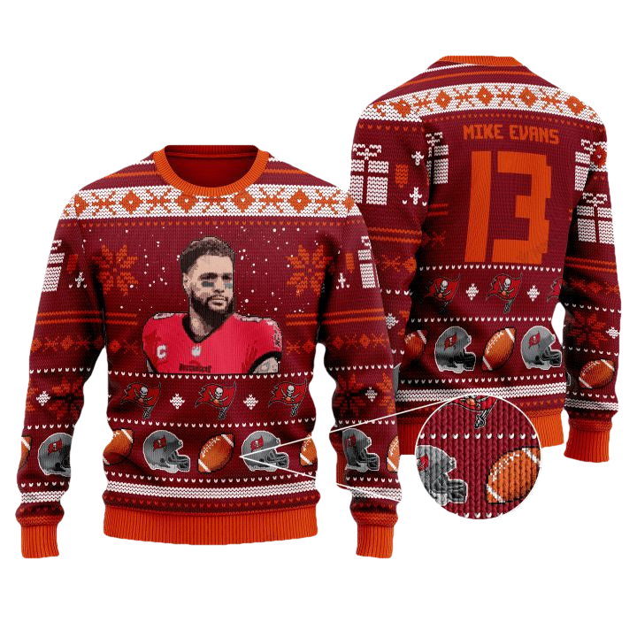 Mike Evans 13 Tampa Bay Buccaneers Nfl Christmas Sweater ? Usalast