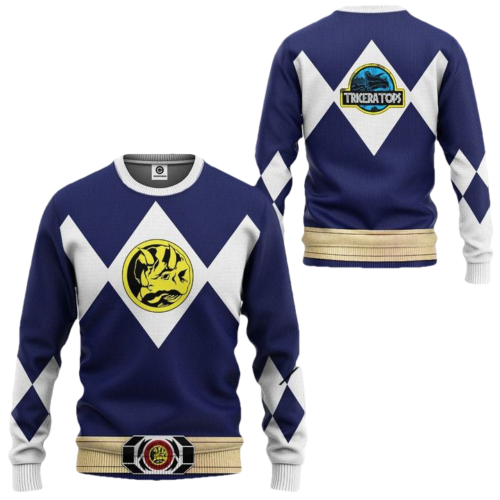 Mighty Morphin Power Rangers Ugly Christmas Sweater ? Navy ? Usalast