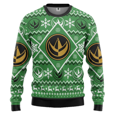 Mighty Morphin Power Ranger Green Christmas Sweater ? Usalast