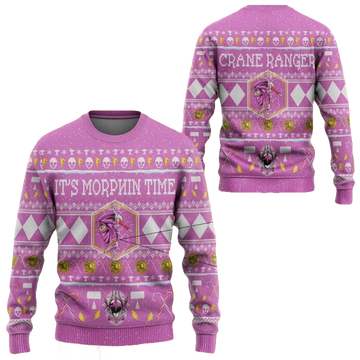 Mighty Morphin Ninjetti Pink Ranger Christmas Sweater ? Usalast