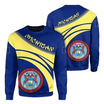 Michigan Coat Of Arms Sweater Cricket Style J5W ? Usalast
