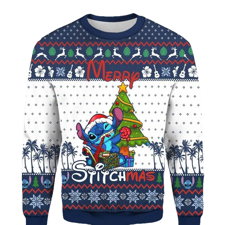 Merry Stitchmas Ugly Christmas 3D Sweater ? Usalast