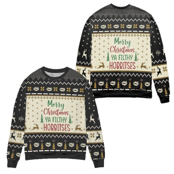 Merry Christmas You Filthy Hobbitses Ugly Christmas Sweater ? Black ? Usalast