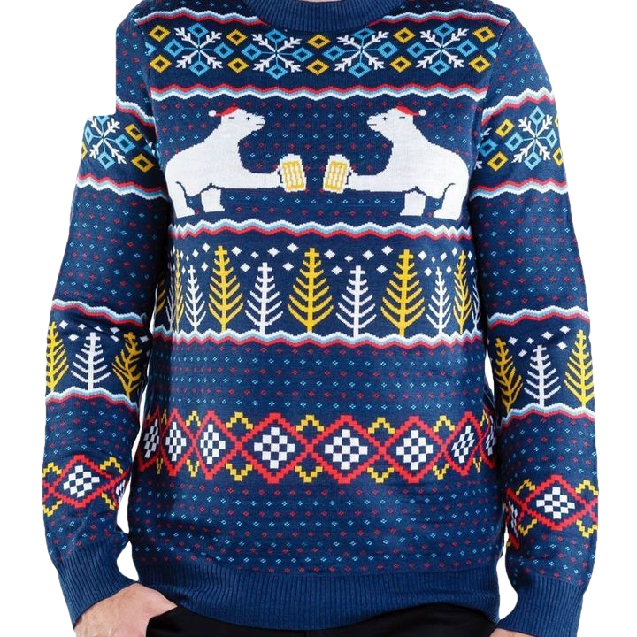 Mens Polar Bear Party Unisex 3D Ugly Christmas Sweater ? Usalast
