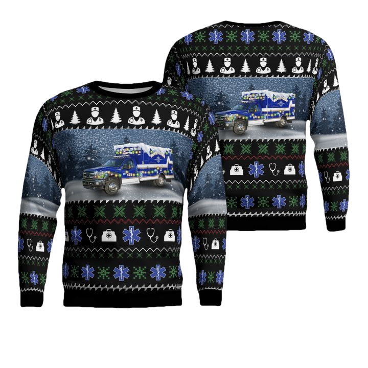McVeytown Ambulance Christmas AOP Sweater ? Usalast