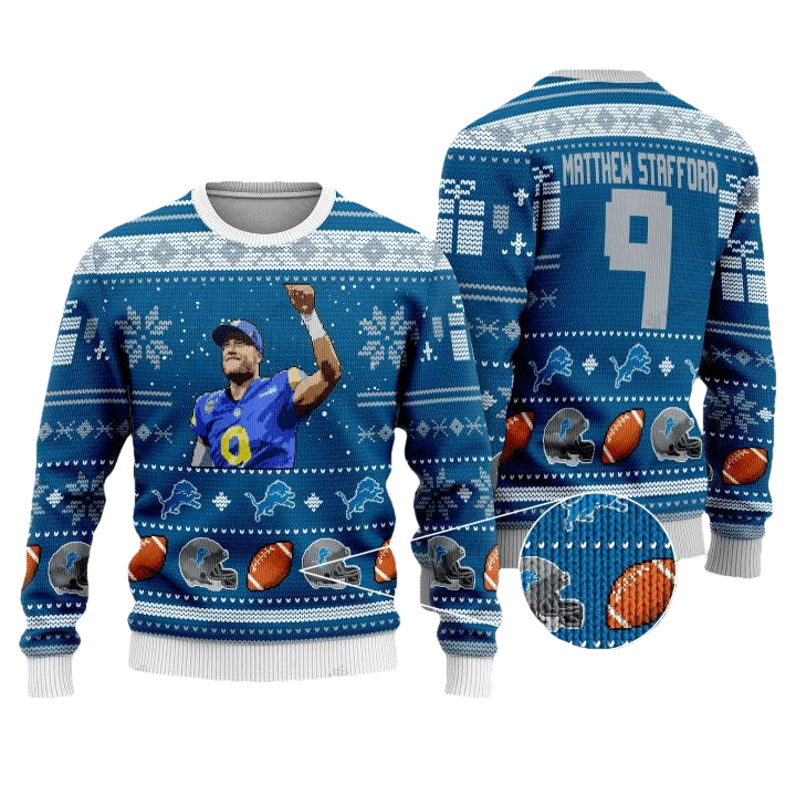 Matthew Stafford 9 Detroit Lions Nfl Christmas Sweater ? Usalast