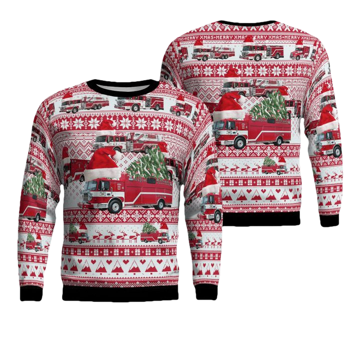 Maryland North Beach Volunteer Fire Department Christmas Sweater 3D ? Usalast