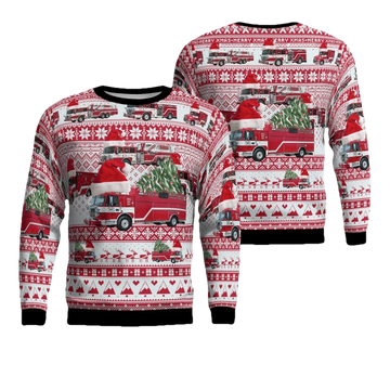 Maryland North Beach Volunteer Fire Department Christmas Sweater 3D ? Usalast