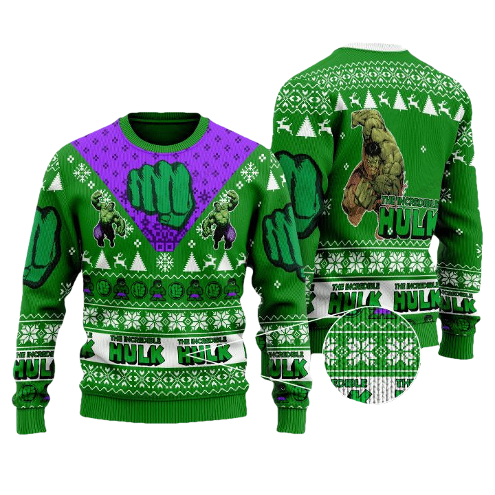 Marvel Comics The Incredible Hulk Christmas Sweater ? Usalast