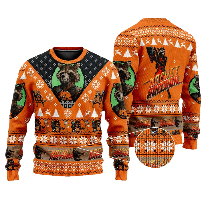 Marvel Comics Rocket Raccoon Christmas Sweater ? Usalast