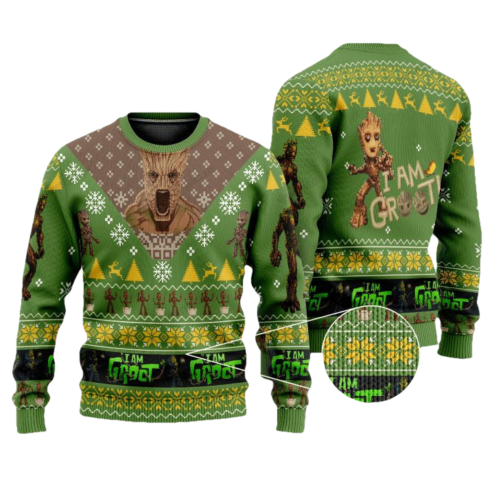 Marvel Comics I Am Groot Christmas Sweater ? Usalast