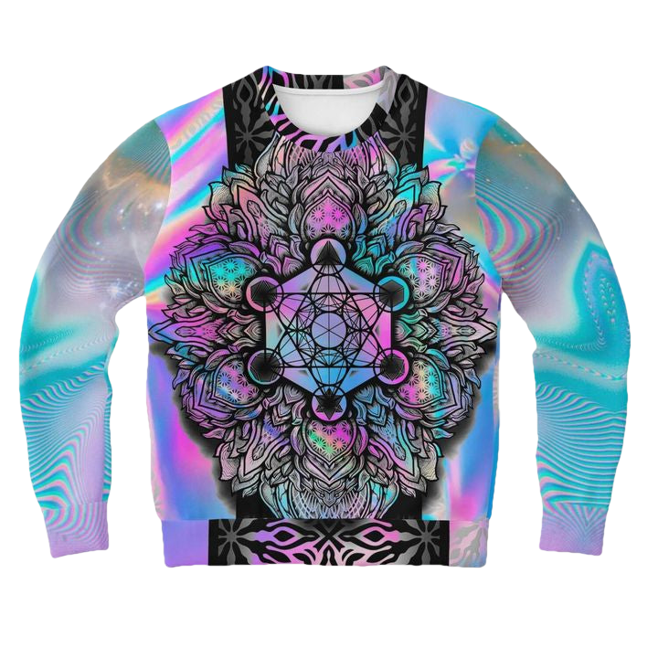 Mandala Holographic Psychedelic 3d Ugly Christmas Sweater ? Usalast
