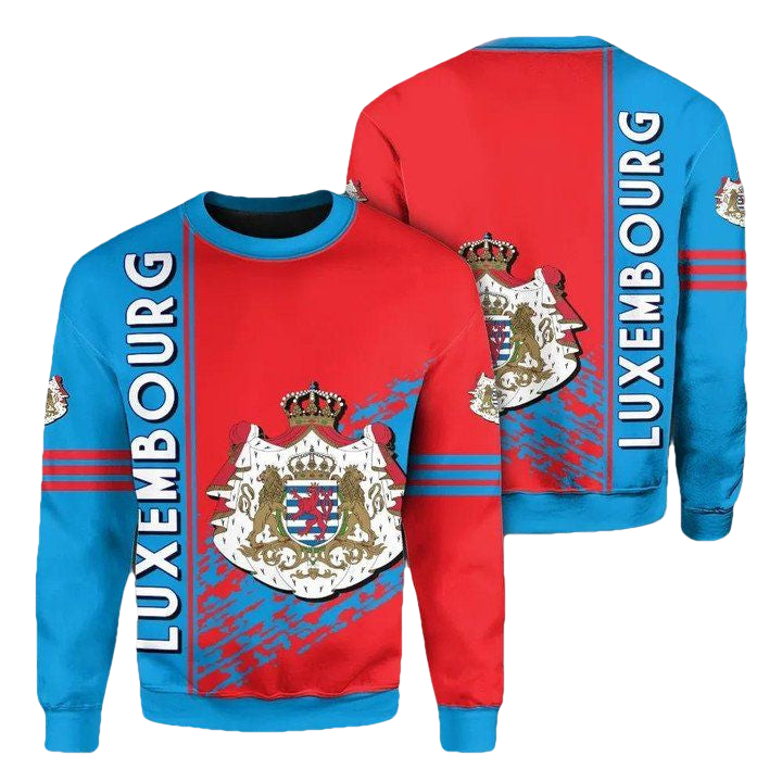 Luxembourg Coat Of Arms Sweater Quarter Style J7 ? Usalast