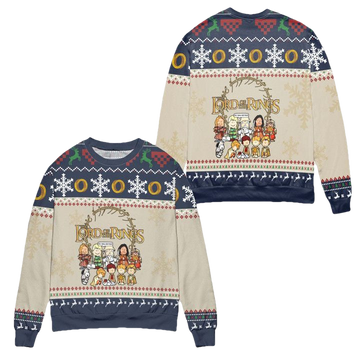 Lord Of The Rings Cute Chibi Characters Ugly Christmas Sweater ? Usalast
