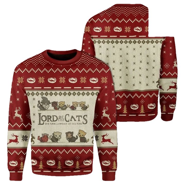 Lord Of Cats Xmas 3d Ugly Christmas Sweater ? Usalast