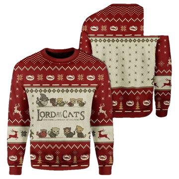 Lord Of Cats Xmas 3d Ugly Christmas Sweater ? Usalast