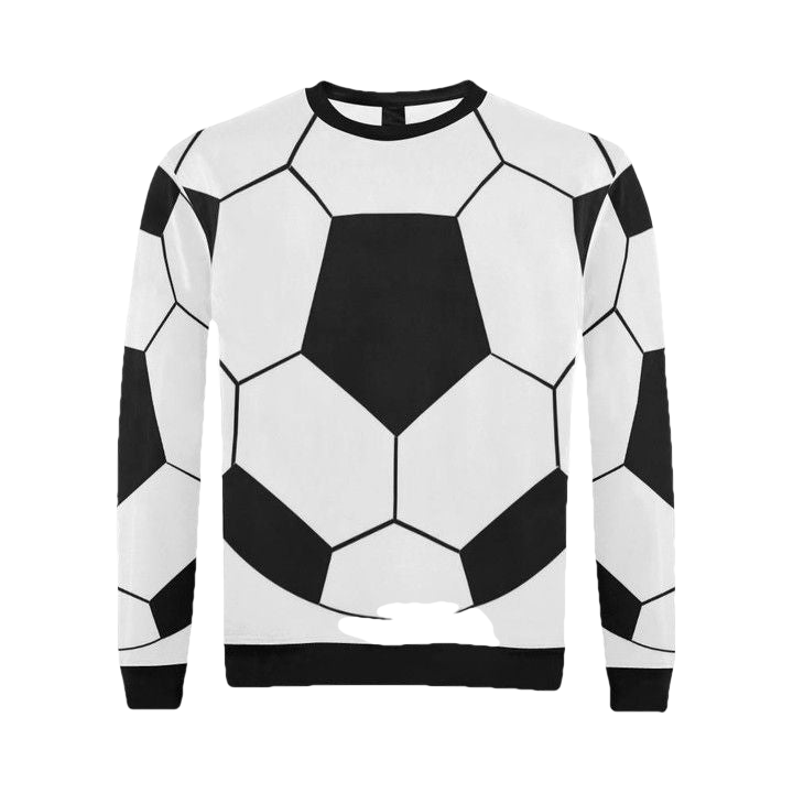Liu Soccer Ball Pattern All Over Print Crewneck Sweater For Men Large Model H18 Sh4269 ? Usalast
