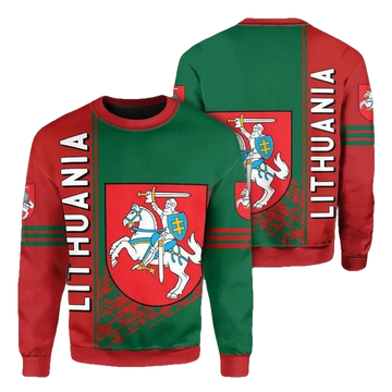 Lithuania Coat Of Arms Sweater Quarter Style J7 ? Usalast