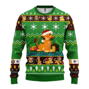 Lion King Simba Ugly Christmas Sweater Green 1 Amazing Gift Idea Thanksgiving Gift ? Usalast