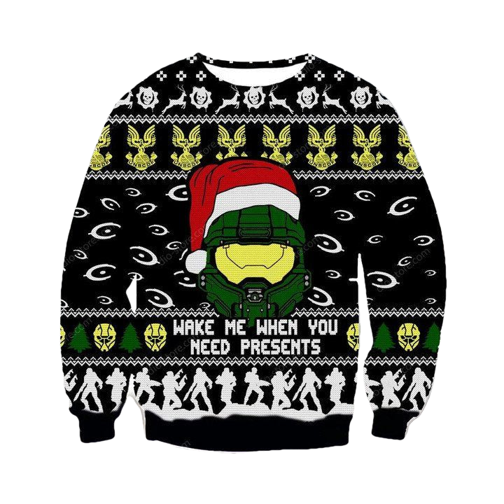 Limited Halo Wake Me When You Need Presents Sweater ? Usalast