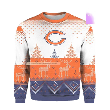 Letter C Orange 2022 Believe All Over Print 3d Ugly Christmas Sweater ? Usalast
