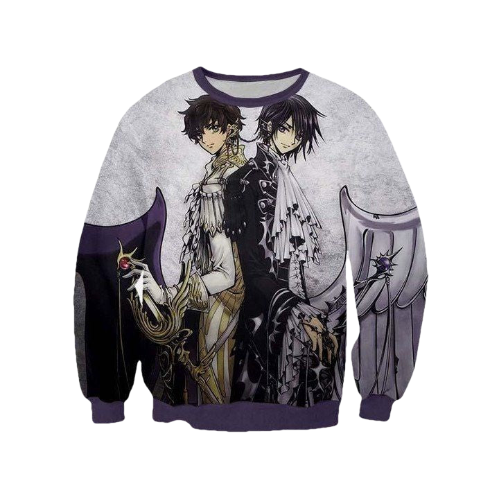 Lelouch Suzaku Sweater ? Code Geass 3D Printed Sweater ? Usalast